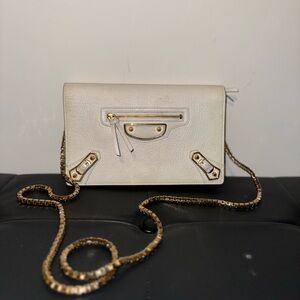 Balenciaga metallic edge wallet
